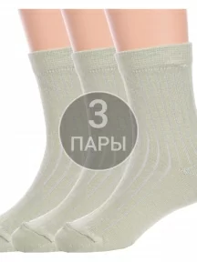 Комплект из 3 пар детских носков Альтаир, 3-М20, ОЛИВКОВЫЕ