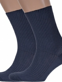 Комплект из 2 пар мужских медицинских носков Брестские (БЧК) из 100% хлопка, 2-14С2221, рис. 009, ТЕМНО-СЕРЫЕ