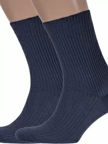 Комплект из 2 пар мужских медицинских носков Брестские (БЧК) из 100% хлопка, 2-14С2221, рис. 009, ТЕМНО-СЕРЫЕ