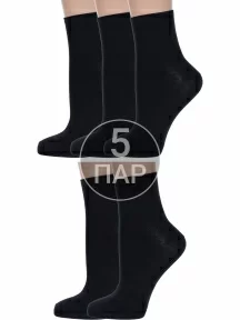 Комплект из 5 пар женских носков без резинки ХОХ ЧЕРНЫЕ (5-G-1406)