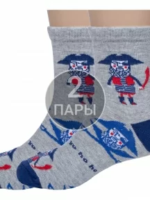 Комплект из 2 пар детских носков Akos, 2-CK41800 044, СВЕТЛО-СЕРЫЕ МЕЛАНЖ