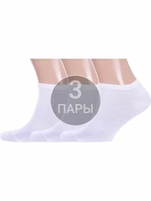Комплект из 3 пар носков Челны-текстиль, 3-L51, БЕЛЫЕ