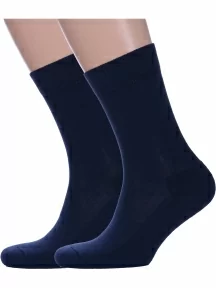 Комплект из 2 пар мужских носков с махровым следом Альтаир, 2-ММ-219, ТЕМНО-СИНИЕ