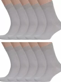 Комплект из 10 пар мужских носков RuSocks (Орудьевский трикотаж), 10-М-1134, ТЕМНО-БЕЖЕВЫЕ