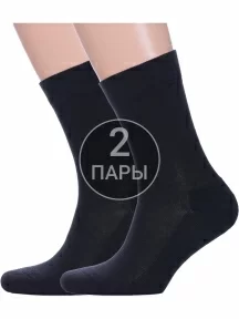 Комплект из 2 пар мужских носков с махровым следом Альтаир, 2-ММ-219, ЧЕРНЫЕ