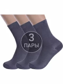 Комплект из 3 пар детских носков Альтаир ТЕМНО-СЕРЫЕ (3-А94)