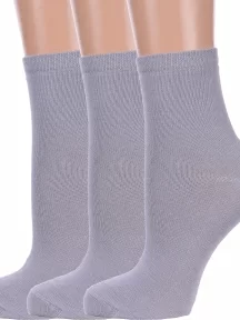 Комплект из 3 пар женских носков Брестские (БЧК), 3-19С1232, рис. 000, СВЕТЛО-СЕРЫЕ