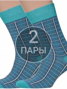 Комплект из 2 пар мужских носков MSCLUB №М30 ТЕМНО-БИРЮЗОВЫЕ (2-nm-325)