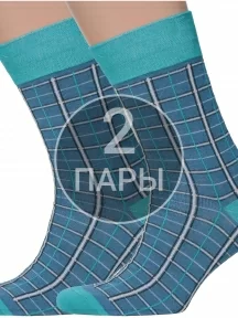 Комплект из 2 пар мужских носков MSCLUB №М30, 2-nm-325, ТЕМНО-БИРЮЗОВЫЕ