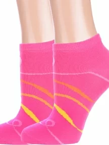 Комплект из 2 пар женских носков ХОХ, 2-G-3R34, МАЛИНОВЫЕ