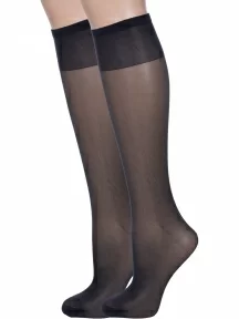 Комплект из 2 пар женских носков Conte, 2-14С-57СП/Tension soft 40Г, Nero, черные