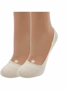 Комплект из 2 пар женских подследников ХОХ БЕЖЕВЫЕ (2-SG-1301)