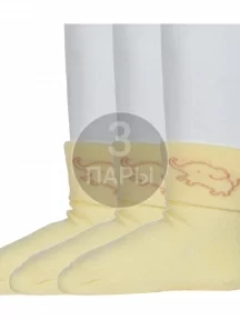 Комплект из 3 пар детских носков RuSocks (Орудьевский трикотаж), 3-Д3-130091Д, ЛИМОННЫЕ