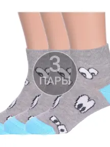 Комплект из 3 пар детских носков Conte kids рис. 297, СЕРЫЕ (3-5С-11СП)