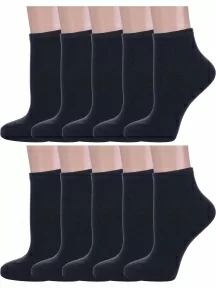 Комплект из 10 пар женских носков Альтаир, 10-А61, ЧЕРНЫЕ