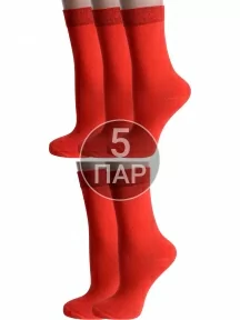 Комплект из 5 пар детских носков Альтаир, 5-А94, КРАСНЫЕ
