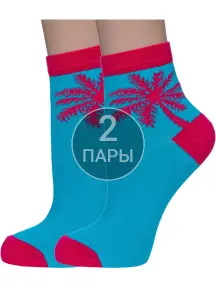 Комплект из 2 пар детских носков Носкофф (АЛСУ) рис. 4373, ЛАГУНА (2-НД69)