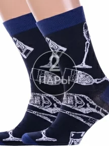 Комплект из 2 пар носков Hobby Line, 2-нус80129-01-20, ТЕМНО-СИНИЕ