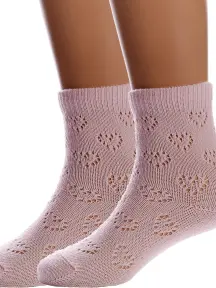 Комплект из 2 пар детских носков Conte kids рис. 696, СВЕТЛО-РОЗОВЫЕ (2-20С-204СП)