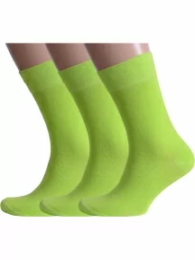 Комплект из 3 пар мужских носков Альтаир, 3-H226, САЛАТОВЫЕ