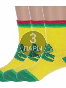Комплект из 3 пар детских носков «Красная ветка» ЖЕЛТЫЕ (3-С-2164)
