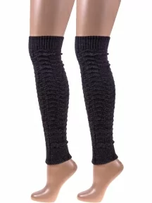 Комплект из 2 пар женских полушерстяных гетр Брестские (БЧК), 2-21С1691, рис. 465, ТЕМНО-СЕРЫЕ