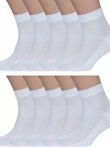 Комплект из 10 пар мужских носков Альтаир, 10-А43, БЕЛЫЕ