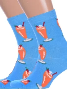 Комплект из 2 пар носков Hobby Line, 2-нус80152-07-12, ГОЛУБЫЕ