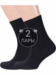 Комплект из 2 пар мужских носков Альтаир, 2-С8, ЧЕРНЫЕ