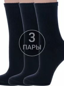 Комплект из 3 пар женских спортивных носков Conte рис. 000, ЧЕРНЫЕ (3-20С-20СП)