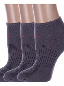 Комплект из 3 пар женских спортивных носков Альтаир, 3-А217, СЕРЫЕ