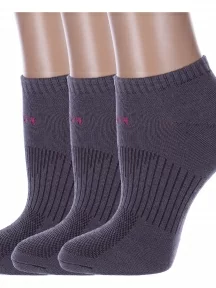 Комплект из 3 пар женских спортивных носков Альтаир, 3-А217, СЕРЫЕ
