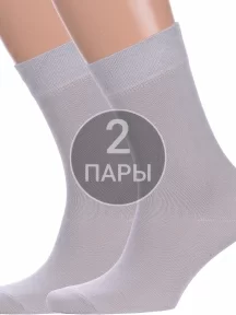 Комплект из 2 пар мужских носков GRAND LINE СЕРЫЕ (2-М-150)