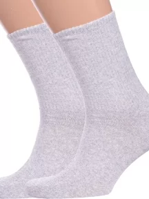 Комплект из 2 пар мужских носков с ослабленной резинкой Альтаир, 2-М85, СВЕТЛО-СЕРЫЕ