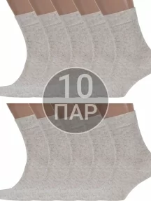 Комплект из 10 пар мужских носков Брестские (БЧК), 10-15С2613, рис. 000, НАТУРАЛЬНЫЕ
