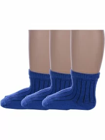 Комплект из 3 пар детских носков Альтаир, 3-М20, ВАСИЛЬКОВЫЕ