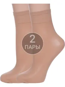 Комплект из 2 пар женских капроновых носков Conte Natural, телесные (2-14С-55СП/Tension soft 40Н)