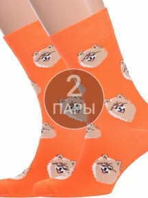 Комплект из 2 пар носков Брестские (БЧК), 2-21С4200, рис. 159, ТЕМНО-ОРАНЖЕВЫЕ