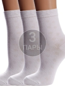Комплект из 3 пар детских носков Conte kids рис. 609, БЕЛЫЕ (3-13С-9СП)
