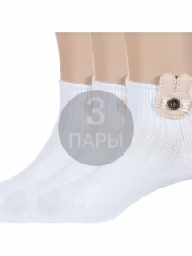 Комплект из 3 пар детских носков с аппликацией 