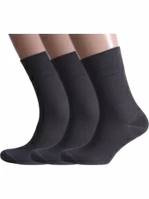 Комплект из 3 пар мужских носков Альтаир, 3-H226, ГРАФИТ