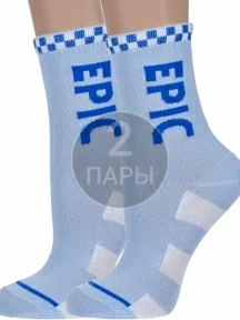 Комплект из 2 пар детских носков "Борисоглебский трикотаж", 2-8С59, ГОЛУБЫЕ