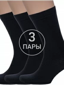 Комплект из 3 пар мужских носков Альтаир, 3-А206, ЧЕРНЫЕ