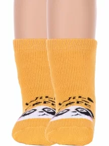 Комплект из 2 пар детских махровых носков Брестские (БЧК), 2-14С3060, рис. 458, ГОРЧИЧНЫЕ