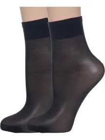 Комплект из 2 пар женских капроновых носков Conte Nero, черные (2-14С-55СП/Tension soft 40Н)