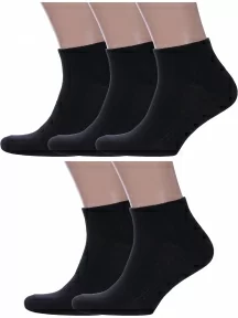 Комплект из 5 пар спортивных носков GRAND LINE, 5-С-35, ЧЕРНЫЕ