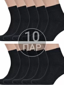 Комплект из 10 пар мужских носков Альтаир, 10-С9, ЧЕРНЫЕ