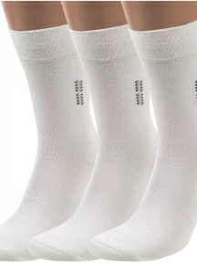 Комплект из 3 пар мужских бамбуковых носков ХОХ, 3-X-1111, БЕЛЫЕ