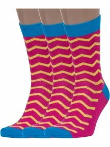 Комплект из 3 пар мужских носков ХОХ FANTASY, 3-XF-22, РОЗОВЫЕ