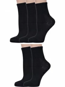 Комплект из 5 пар женских носков ХОХ, 5-G-1124, ЧЕРНЫЕ